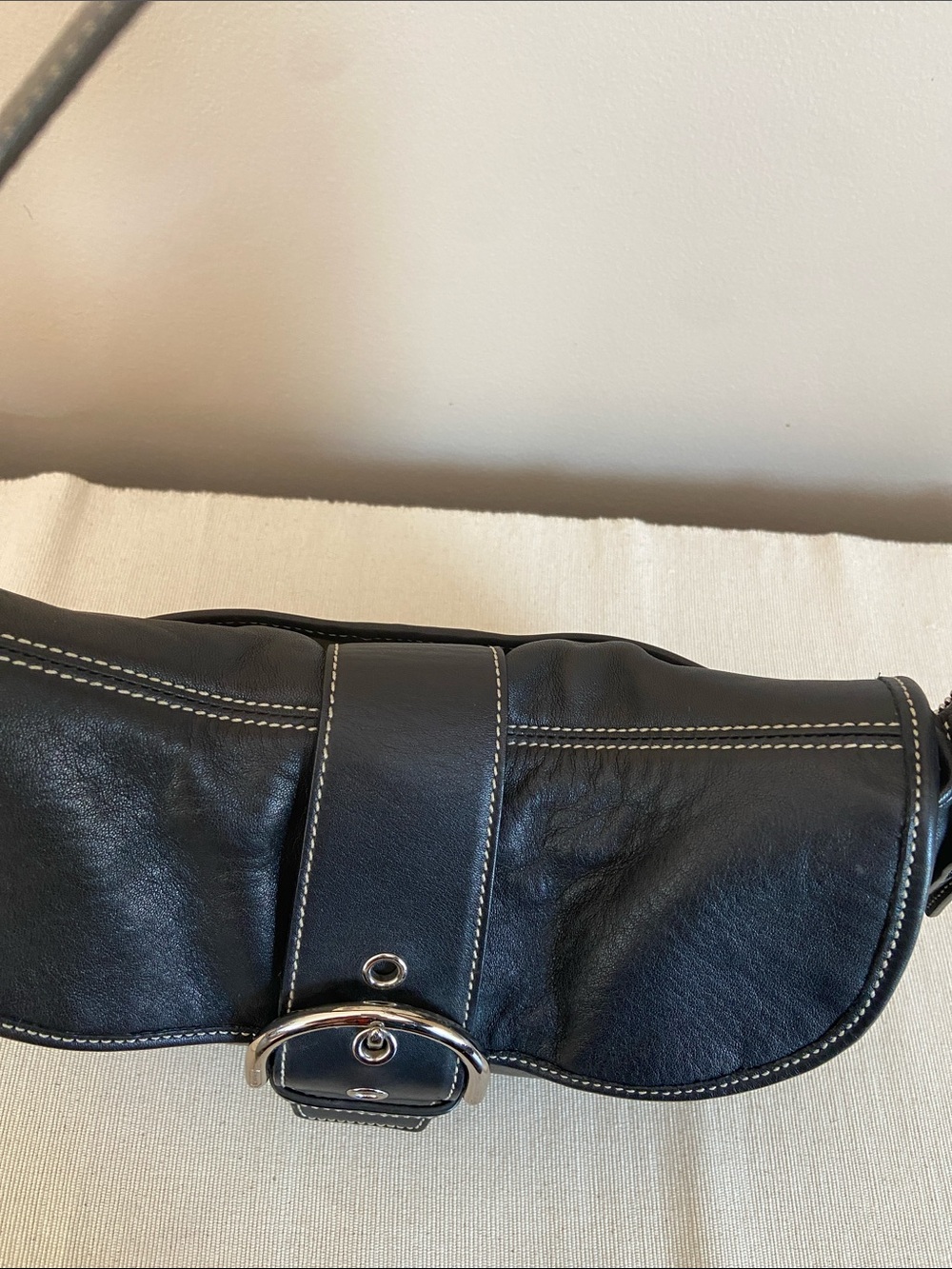 Coach Soho Large Buckle Flap Shoulder Bag Black Leather Style 6248 - Picture 10 of 16